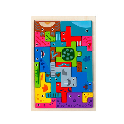 Animal Transportation Wooden Puzzle for Kids