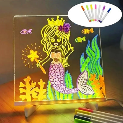 Colorful LED Message Board for Kids with 7 Pens