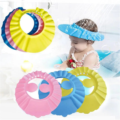 Kids Adjustable Hair Wash Shower Cap with Ear Protection