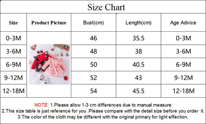 Tree Print Red Corduroy Baby Girl Dress for New Year's Eve