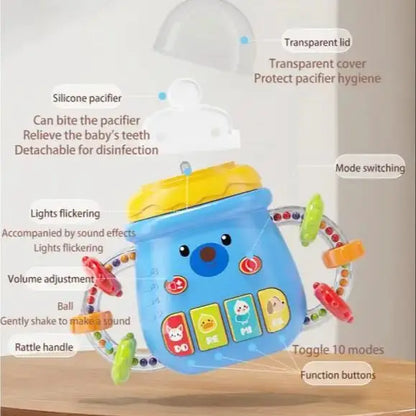 Musical Soothing Teether Rattle for Babies 0-12 Months
