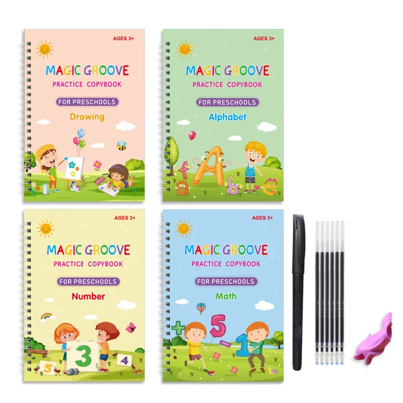 Montessori Reusable Drawing Copybook for Kids' Writing Skills