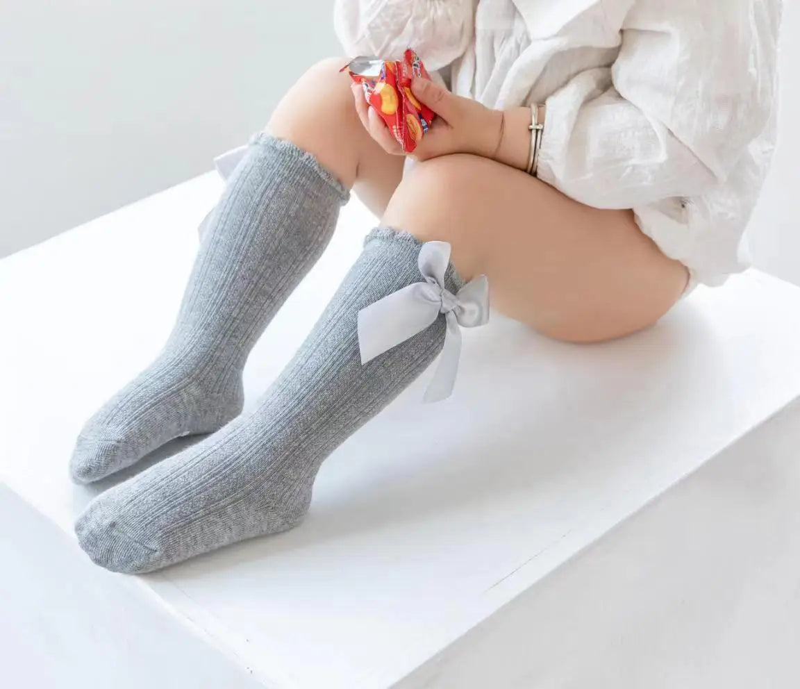 Red Bow Tie Knee High Socks for Infants and Toddlers