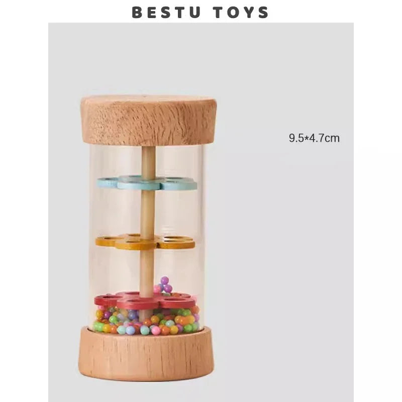 Wooden Rain Sound Pipe Toy for Early Educational Play