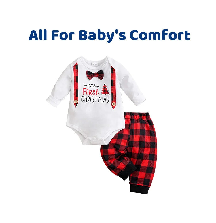 Newborn Long Sleeve Triangle Jumpsuit and Pants Set for Boys and Girls