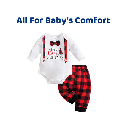 Newborn Long Sleeve Triangle Jumpsuit and Pants Set for Boys and Girls