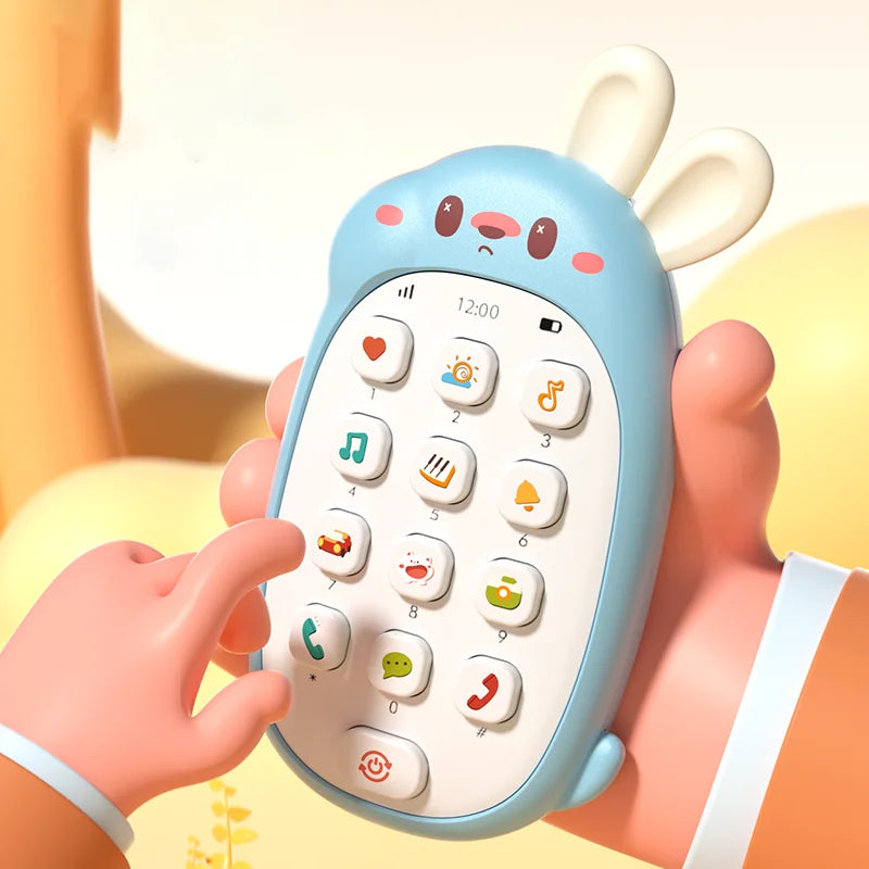 Baby Rabbit Puzzle Mobile Phone Toy - Chewable Music Fun