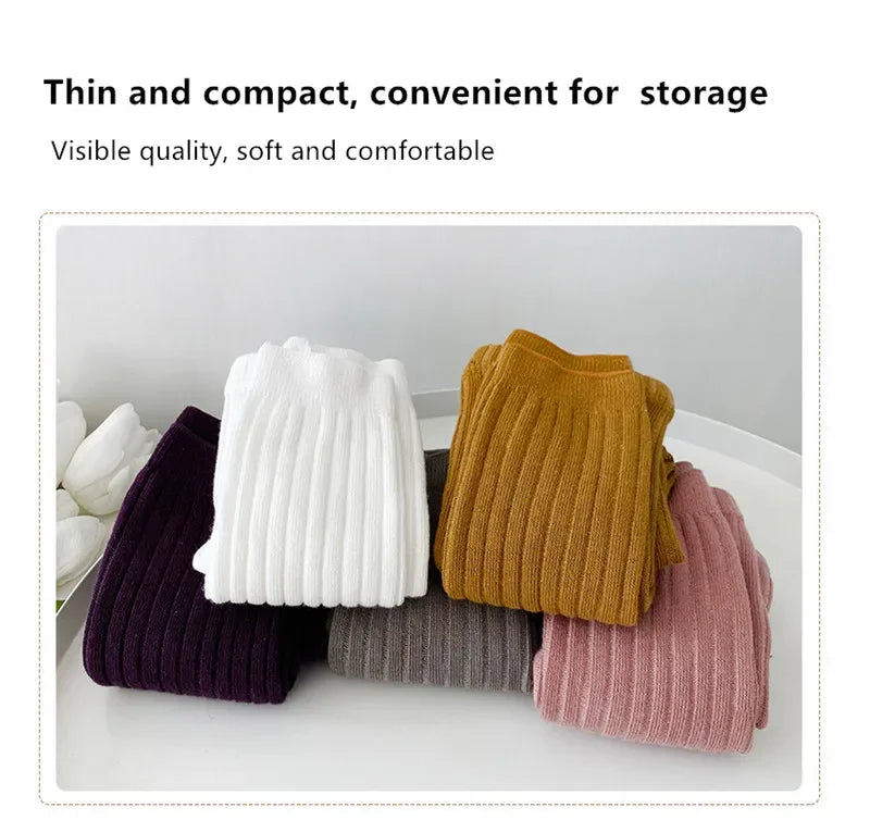 Cotton Stretch Leggings for Baby Boys and Girls (0-6 Years)