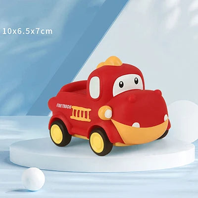Soft Rubber Push and Go Cars for Infants 6-12 Months