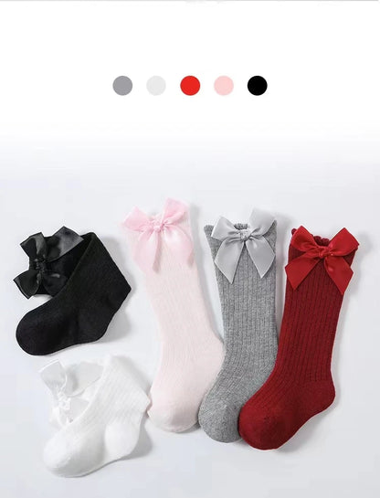 Red Bow Tie Knee High Socks for Infants and Toddlers