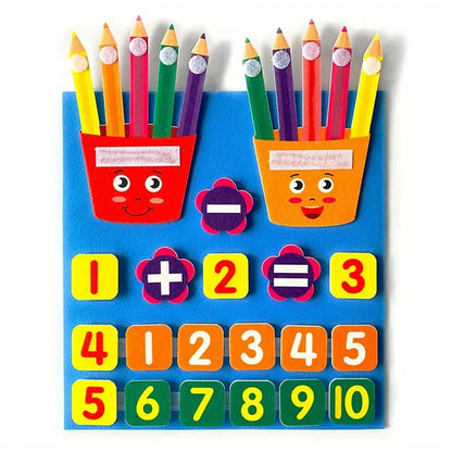 Educational Felt Learning Board for Kids - Math Skills Toy