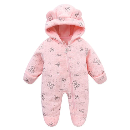 Newborn Fleece Christmas Elk Jumpsuit for Infants