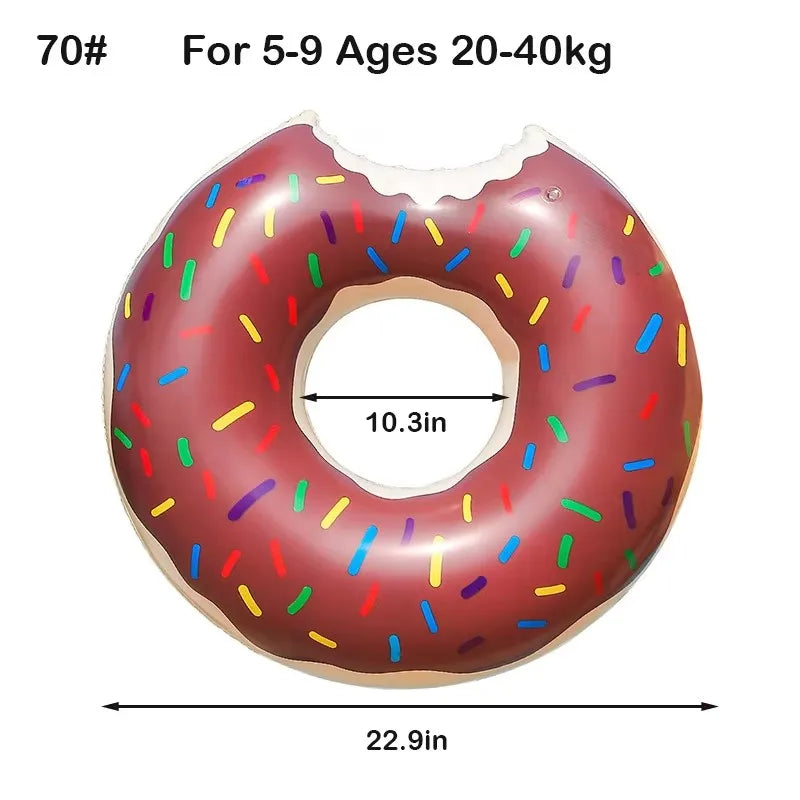 Inflatable Donut Swimming Ring Float for Kids and Adults