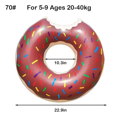 Inflatable Donut Swimming Ring Float for Kids and Adults