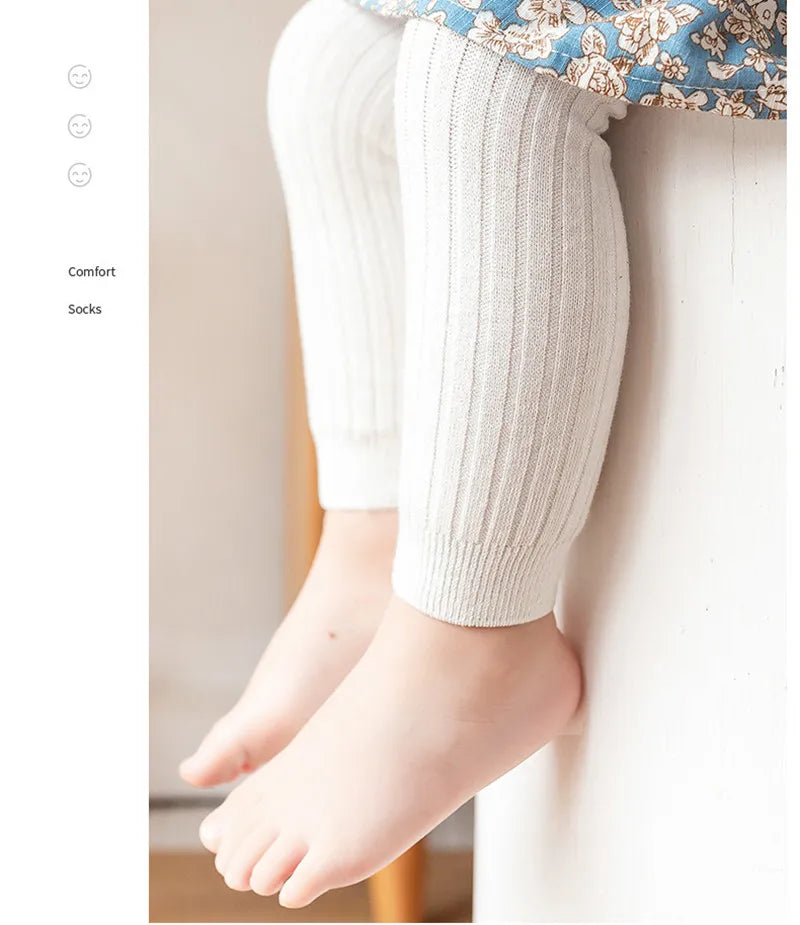 Cotton Stretch Leggings for Baby Boys and Girls (0-6 Years)