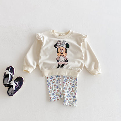 Mickey Mouse Hoodie and Pants Set for Girls