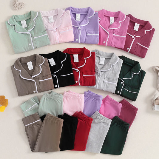 Toddler Fall Pajama Set for Boys and Girls - 10 Colors