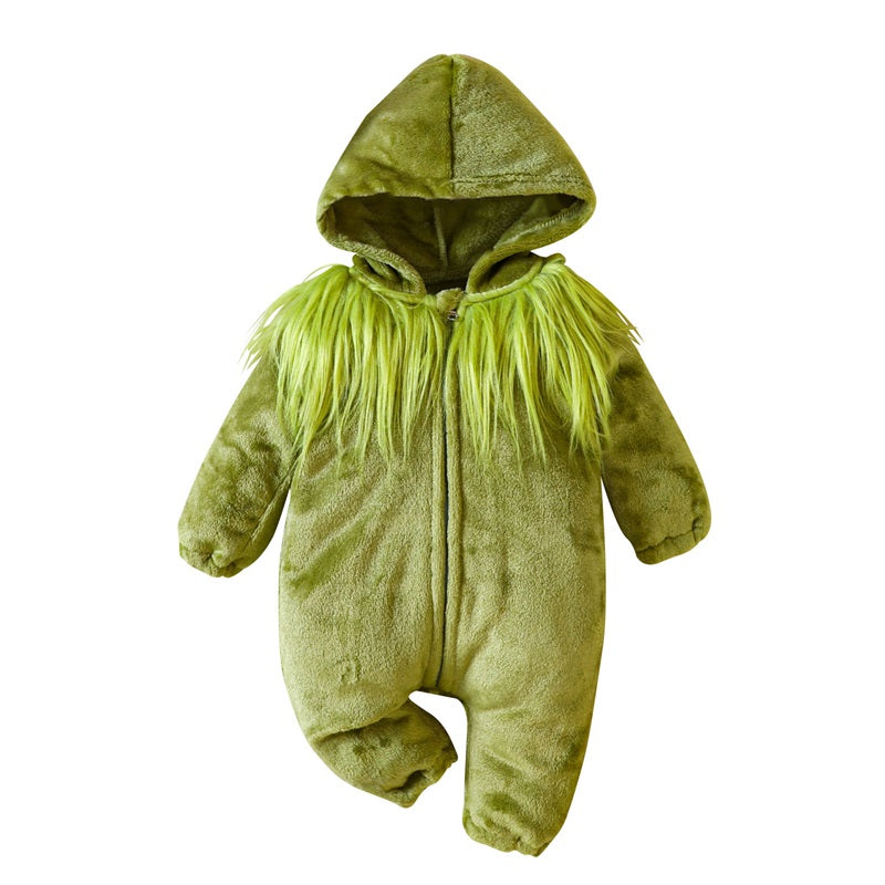 Christmas Grinch Bodysuit for Infants - Long Sleeve Jumpsuit