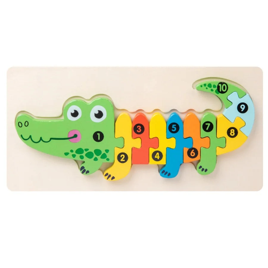 Wooden Standing Puzzle for Young Children and Babies
