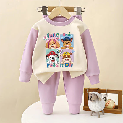 Kids Autumn Long Sleeve Pajamas Set for Boys and Girls