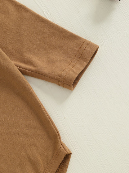 Newborn Baby Girl Gingerbread Christmas Romper & Headband Set