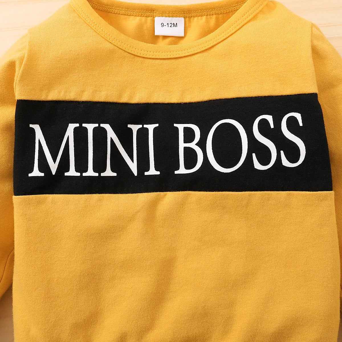 Newborn Boy Letter Print Long Sleeve Top and Pants Set