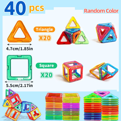 Medium Magnetic Building Blocks for STEM Learning fun