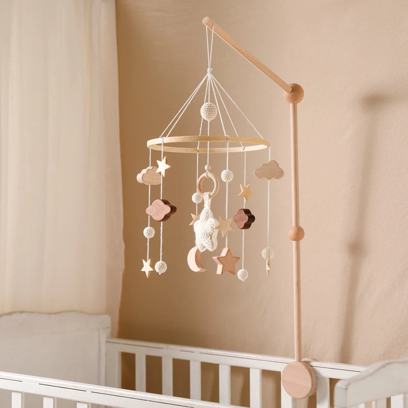 Musical Baby Cloud Rattle & Crib Mobile for Newborns