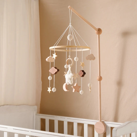 Musical Baby Cloud Rattle & Crib Mobile for Newborns