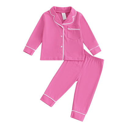 Toddler Fall Pajama Set for Boys and Girls - 10 Colors