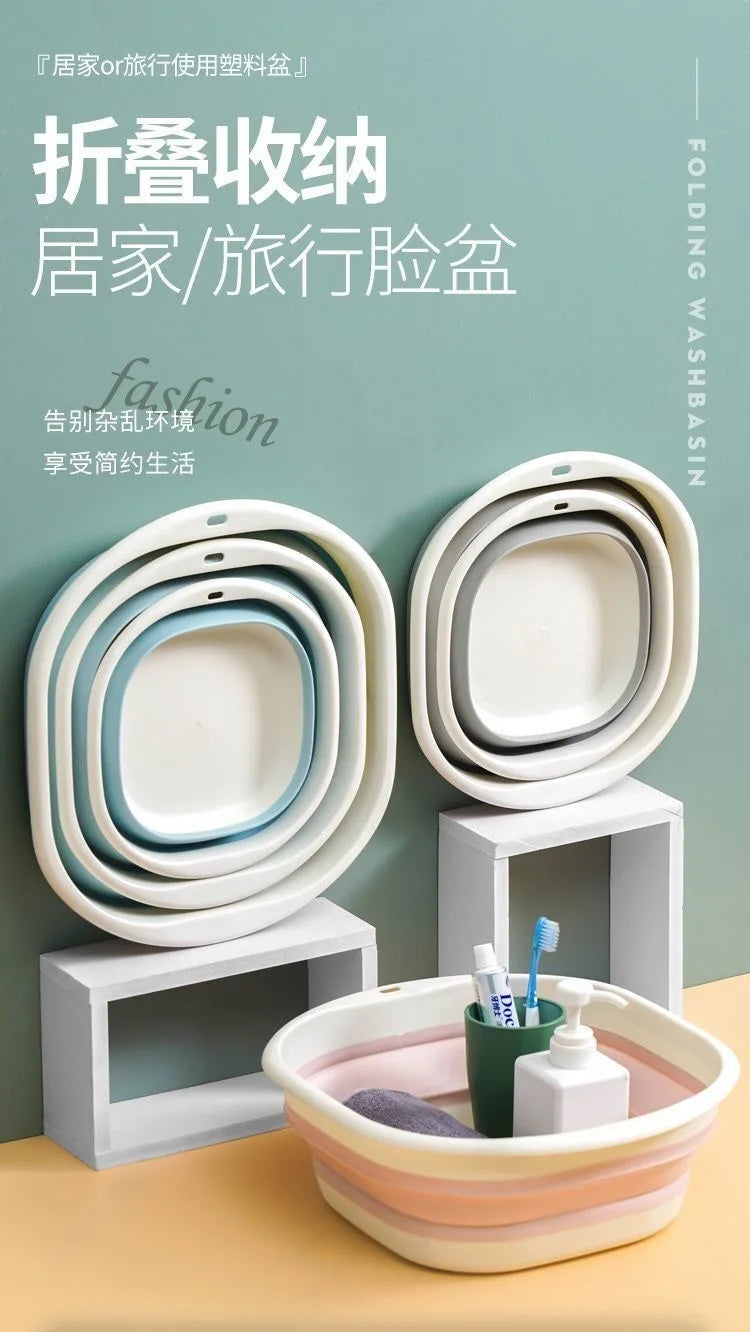 Portable Folding Baby Bath Basin for Travel and Home Use
