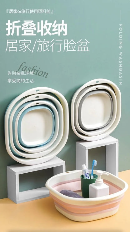 Portable Folding Baby Bath Basin for Travel and Home Use