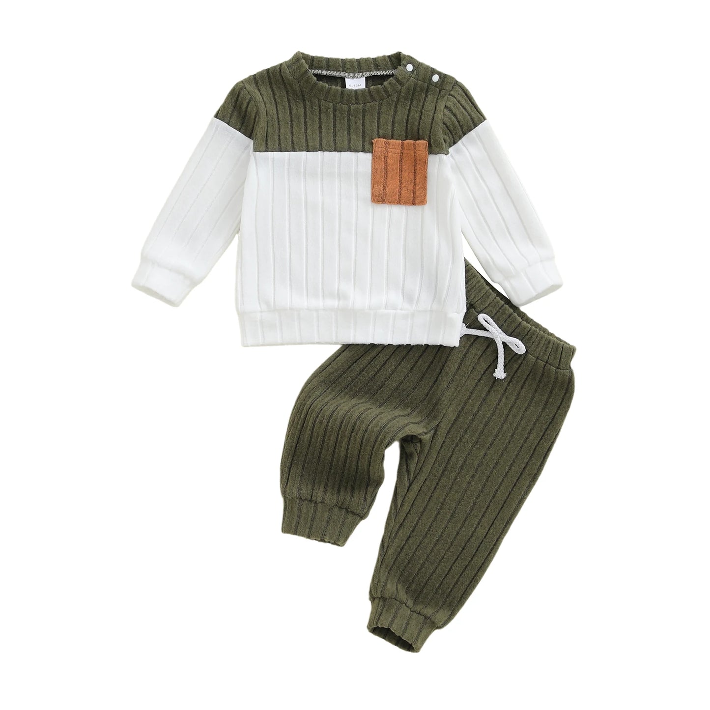 Toddler Boys Plush Pullover and Pants 2-Piece Winter Set