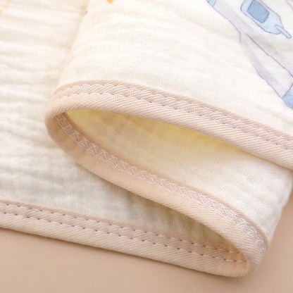 6-Layer Cotton Muslin Baby Burp Cloths & Face Towels
