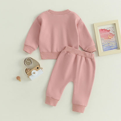 Newborn Long Sleeve Sweatshirt and Pants Set for Fall