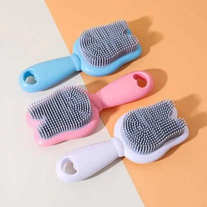 Silicone Scalp Massager Brush for Babies with Cartoon Design