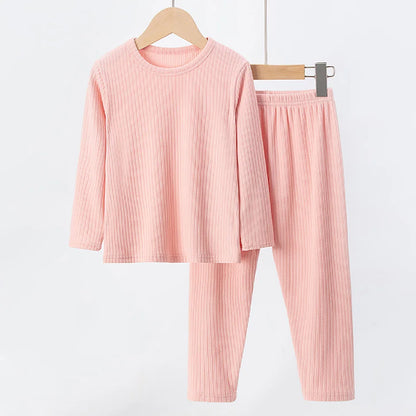 Children's 2-Piece Thermal Underwear Set for Fall/Winter