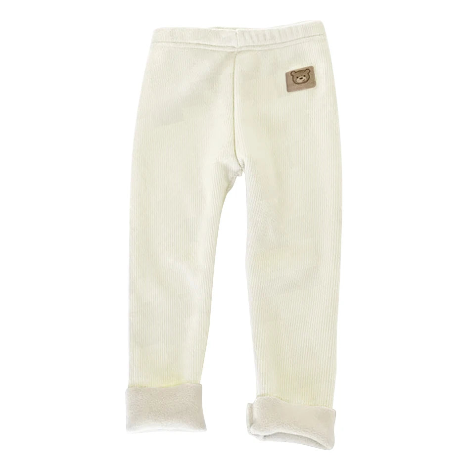 Children's Cartoon Warm Leggings with Feet for Cold Weather
