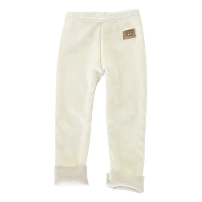 Children's Cartoon Warm Leggings with Feet for Cold Weather