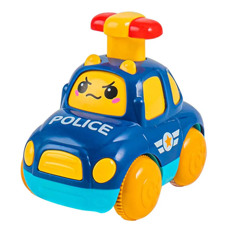 Soft Rubber Push and Go Cars for Infants 6-12 Months