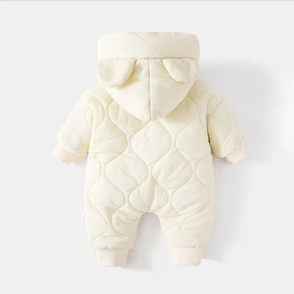 Warm Fur-Lined Winter Romper for Babies and Toddlers