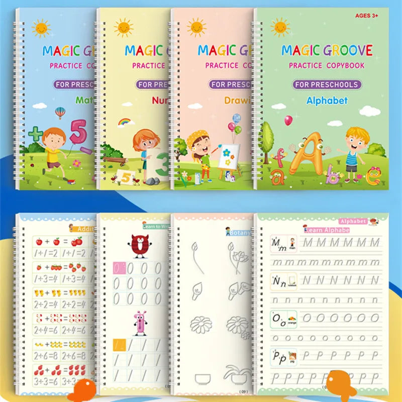 Montessori Reusable Drawing Copybook for Kids' Writing Skills