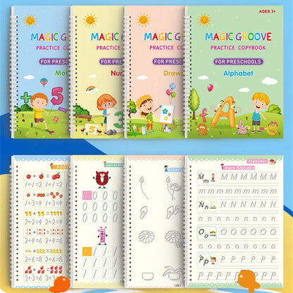 Montessori Reusable Drawing Copybook for Kids' Writing Skills