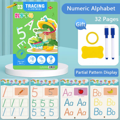 Children's Reusable Tracing Workbook for Pen Control Practice