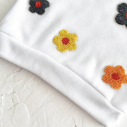 Floral Sweatshirt and Pants Set for Newborn Babies