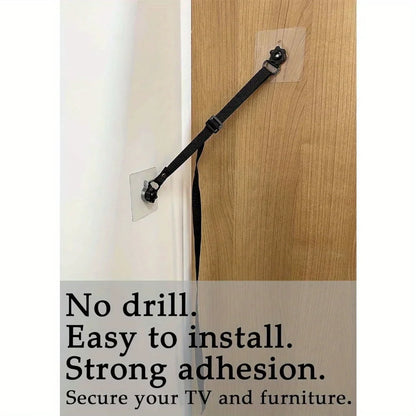 Adjustable Anti-Tip TV Straps for Baby Proofing - 2 Pack