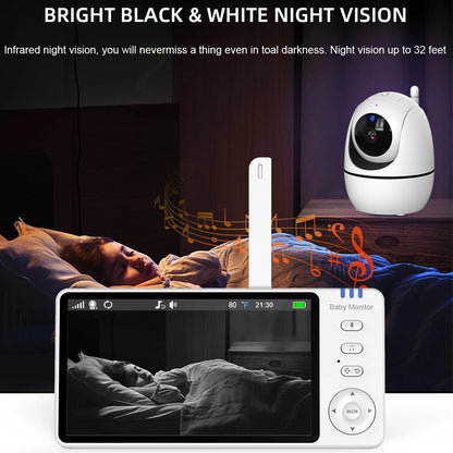 5" Wireless Video Baby Monitor with Night Vision & Two-Way Audio