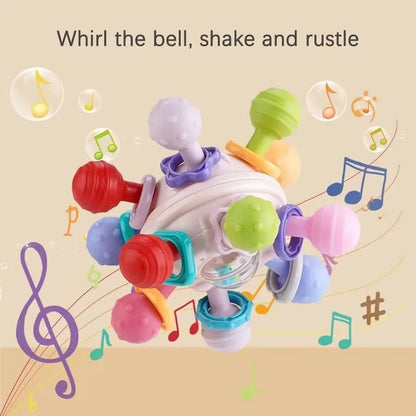 Montessori Sensory Rattle Teether for Infants 0-12 Months