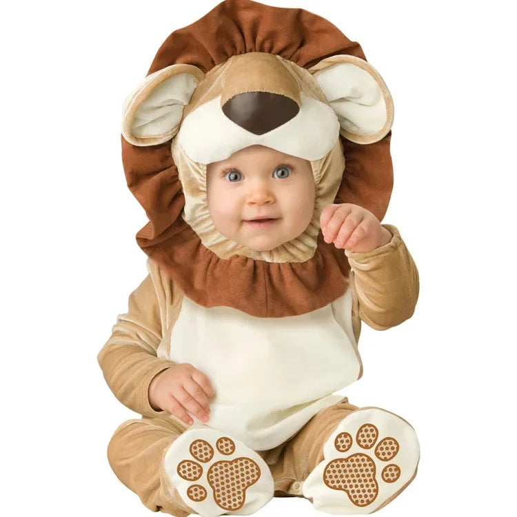 Infant Baby Girls' Holiday Costume Rompers - Lion & Dinosaur