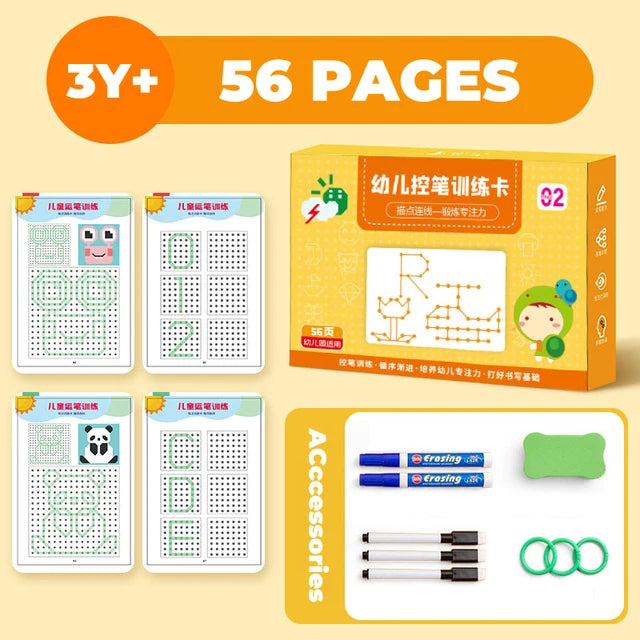 Montessori Drawing Toy Set for Toddler Math and Shape Learning